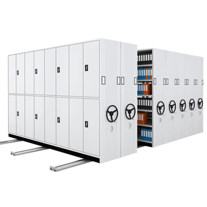 Compacteur mobile en acier pour archives avec couvercle anti-poussière et porte-étiquettes Compacteur mobile en acier pour le stockage <span class=keywords><strong>de</strong></span> livres pour les bibliothèques publiques - Product Image 1