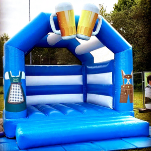 Chateau gonflable outdoor commercial party blue bavarian-themed <b>inflatable</b> bouncy castle bounce houses for kids - Product Image 1