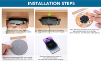 Chargeur sans fil intelligent dissimulé sous le bureau, longue portée 40 mm, pour mobile