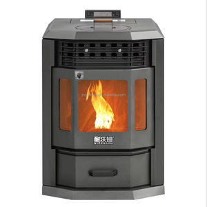 Poêle <span class=keywords><strong>à</strong></span> <span class=keywords><strong>granulés</strong></span> cylindrique autoportant haute performance 100 kW de puissance chauffante, <span class=keywords><strong>réservoir</strong></span> de combustible 50 kg, écologique, pour salle de bain - Product Image 1