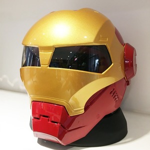 KUUVI et FEIKO <span class=keywords><strong>Casque</strong></span> de <span class=keywords><strong>moto</strong></span> électrique Style <span class=keywords><strong>Iron</strong></span> <span class=keywords><strong>Man</strong></span> avec pare-brise et protection contre les chocs Doublure en mousse neuve - Product Image 5