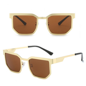 DL LUNETTES Polygone irrégulier Monture en métal Lunettes de soleil pour hommes Élégant Multicolore Carré Parasol OEM ODM Unisexe Lunettes Gafas De Sol - Product Image 3