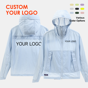 UPF50+ Sun-Protective Clothing for Men Women Lightweight Breathable Cooling Ice-Silk Fabric Hooded Customizable