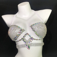 En gros Maillot de bain deux pièces micro mini extrême avec cristaux et diamants, style bikini, avec cintres