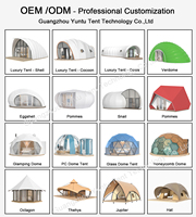 Suite de glamping de luxe, tente cocon - Structure en acier, pod de camping semi-permanent, maison isolée pour l'hiver avec salle de bain