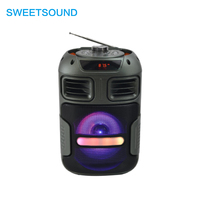 Altavoz inalámbrico con panel solar de venta directa, subwoofer, pantalla digital y karaoke.