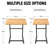 Bureau ergonomique en forme de C pour ordinateur portable, pour canapé, 40x60, table de chevet portable, surface en MDF, table d'appoint mobile pour la maison