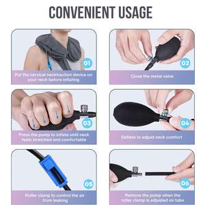 통증 재활 치료 용품을 위한 조정 가능한 목 지지대 경추 견인 장치 척추 정렬 - Product Image 6