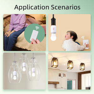 Iluminación de garaje LED de 500W, fácil instalación, enchufe de bombilla inalámbrico E26/E27 y interruptor remoto de 433MHz a prueba de agua - Product Image 2