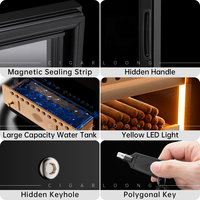 Humidor à cigares électrique CIGARLOONG 46C, armoire à température et humidité constantes, en acier inoxydable, congélateur à ammoniac, contrôlé par application WIFI