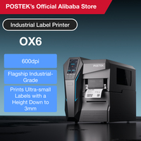 Imprimante d'étiquettes POSTEK série OX, haute résolution 600 dpi, imprimante d'étiquettes à transfert thermique industrielle pour étiquettes ultra-petites