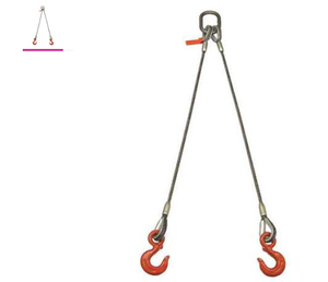 LIFT-ALL 142LBX20 블랙 2겹 접이식 아이 와이어 로프 슬링 20피트 2200파운드 스틸 - Product Image 2