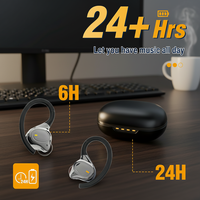 Écouteurs intra-auriculaires sans fil Sport+ True Wireless pour l'entraînement, contrôle tactile, appels clairs, autonomie de 10 à 15 heures