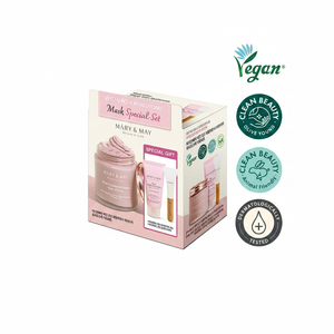 Mary & May-Ensemble spécial de masques faciaux végétaliens de haute qualité, hyaluronique et hydre, idéal pour les soins de la peau, 125g + 30g - Product Image 2