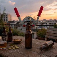 Capsuleuse manuelle à double levier pour bouteilles de bière, machine à capsuler pour brassage maison, scelleuse de bouteilles en verre pour sodas
