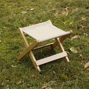 Taburete de madera maciza plegable creativo al aire libre de moda, taburete plegable portátil para viajes y pesca taburete bajo para el hogar - Product Image 3
