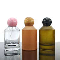 Bouteille de luxe personnalisée emballage vide de parfum vaporisateur de parfum à épaule inclinée en verre avec capuchon à bille