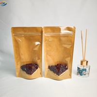 Sachet Doypack en papier kraft brun refermable, résistant à l'humidité pour l'emballage alimentaire (snacks, bonbons, lait) – Taille et épaisseur personnalisables