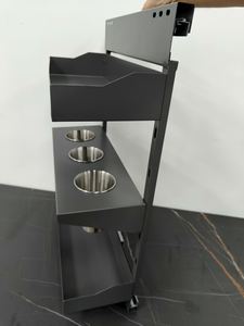 Estante lateral para utensilios, armario <span class=keywords><strong>estrecho</strong></span> de 250mm, cesta extraíble para <span class=keywords><strong>cocina</strong></span>, estante para especias, cierre suave, contenedores extraíbles de 3 niveles - Product Image 6