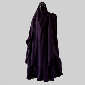 Abito Musulmano Personalizzato in Due Pezzi con Niqab e Gonna Lunga Traspirante e Leggera per Eid e Ramadan - Product Image 4