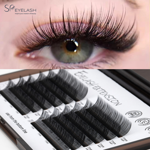 Extensions de cils SP EYELASH Brown Spikes Matte Black 5D, cils effet naturel, extensions de cils 5D en forme de fleur - Product Image 2