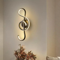 Lampe murale d'intérieur moderne et créative de style nordique avec télécommande, en aluminium, LED à intensité variable, lumière blanc chaud