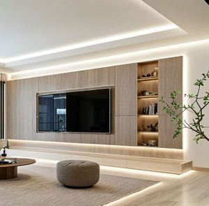 Customized Full-<b>wall</b>-mounted <b>TV</b> Cabinet Smart Living Room Furniture Various Colors for the Living Room Modern <b>TV</b> Cabinet - Product Image 6