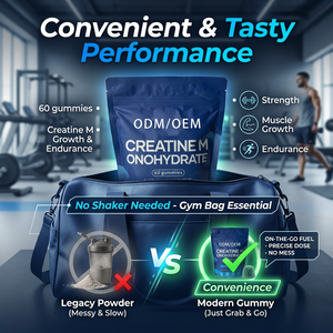 Custom Formula Creatine Monohydrate Gummies <b>Pouch</b> Packed for Strength Booster and Fitness Recovery Private Label OEM - Product Image 6