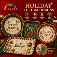 Platos de Papel para Fiestas al por Mayor para Navidad y Promociones de Temporada, Personalización con Lámina o Grabado, MOQ Flexible