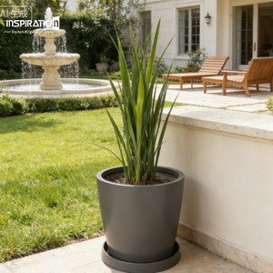 Grands pots ronds de sphère extérieure, pot de fleur en fibre de <span class=keywords><strong>verre</strong></span> de jardin d'hôtel, jardinières et pots en FRP pour plantes - Product Image 3