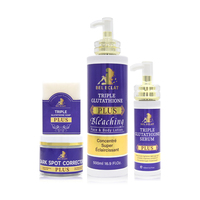 Kit Éclaircissant Triple Glutathion Plus Marque Privée – Crème Visage Anti-Taches et Lait Corporel Éclaircissant pour Peaux Noires