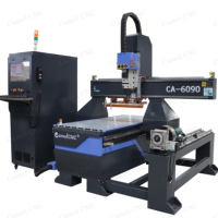 3d Sculpture 6090 CNC Router Machine Auto Tool Change 4 Axis 3d Woodworking