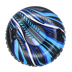 Tube à neige gonflable 47 pouces en PVC épaissi, luge universelle pour adulte avec anneau de remorquage - Product Image 1