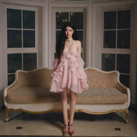 Robe Halter à Volants Fluide de Style Français, Inspirée des Designs Tendance, Très Vendue