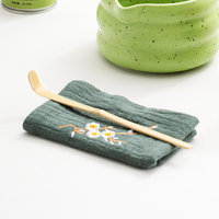 Ensemble de thé en bambou, cuillère à thé purement artisanale, cuillère à thé de style japonais grillée, cuillères à matcha, accessoires pour mélangeur, fouet, chasen