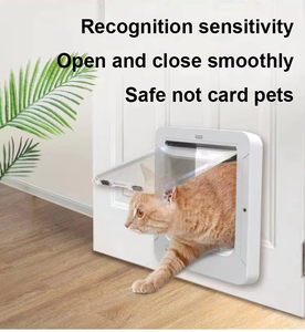 Porte automatique <span class=keywords><strong>pour</strong></span> <span class=keywords><strong>chat</strong></span> sécurisée <span class=keywords><strong>pour</strong></span> les animaux de compagnie, avec capteur électronique RFID à microchip, écologique, en plastique, à fixer sur fenêtre rectangulaire - Product Image 4