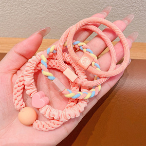 Korean color big circle head rope set children's <b>rubber</b> band hair <b>ring</b> does not hurt hair girls hair <b>ring</b> tie hair accessories - Product Image 6