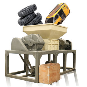 Half-Automatische Schrootwagen Fabriek Hele Afval Volledig Recycling Band <span class=keywords><strong>Crusher</strong></span> Auto Gebruikt Mobiele Tracks Draagbare Banden Shredder Te Koop - Product Image 1