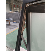 WEIKA fenêtre suspendue supérieure en aluminium à rupture thermique de haute qualité, cadre noir, auvent large, fenêtres en verre dépoli