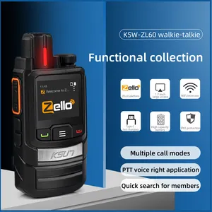 ZL60-walkie-talkie con tarjeta Sim, teléfono móvil Android 4G LTE 3G GSM Poc, Radio bidireccional, 200km de largo alcance, Zello Ptt