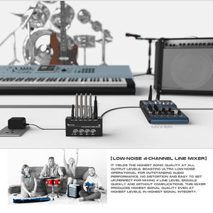 Table de mixage audio professionnelle alimentée <span class=keywords><strong>Fifine</strong></span> N5, amplificateur audio 4 canaux, mini amplificateur, amplificateurs stéréo - Product Image 6