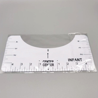 Outil en plastique pour l'alignement des chemises, règle d'alignement pour t-shirt, guide, outils d'artisanat, instrument de dessin technique en plastique, 4 pièces