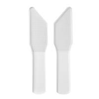Lima de pies manual ecológica de vidrio nano con mango de plástico, grano 80 #   Almohadilla de papel de lija modelo FF0055 para el cuidado de pedicura