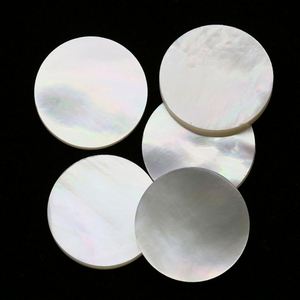 Popular Big Size Double Flat Shell Natural White Mother of Pearl Sheet Round <b>Disc</b> for Jewelry - Product Image 2