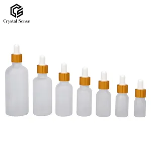 1oz 30 Ml Frosted Glass Dropper Bottle Essence Oil Bottle Glass Cosmetic Serum Bottle With Dropper Pipette