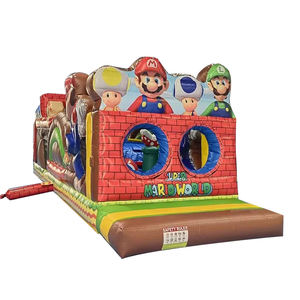 Location de parcours d'obstacles <span class=keywords><strong>Mario</strong></span> Brothers de 35 pieds |   Aventure gonflable à double piste - Product Image 1
