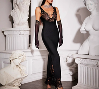 Robe d'été pour femmes, nouvelle robe sexy à col en V avec empiècements en dentelle, robe enveloppante