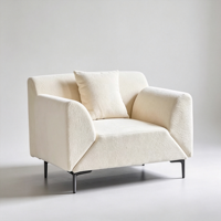Canapé à accoudoirs pivotants, fauteuil de loisirs en tissu rétro en chenille pour salon, hôtel et appartement