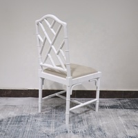 Chaise Chippendale de style Hamptons moderne, meubles en bambou colorés pour salle à manger ou maison, pour fête de mariage