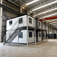 Maison conteneur de chantier préfabriquée moderne, empilable et démontable, pour logement de travailleurs et dortoir, 20ft 40ft